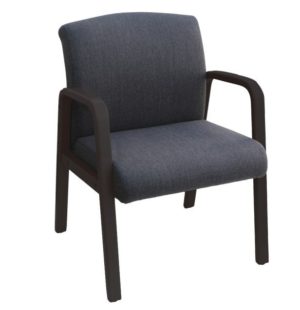 Lorell Gray Flannel Fabric Guest Chair